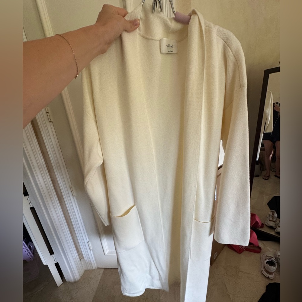 NWT Wilfred Ivory Long Cardigan